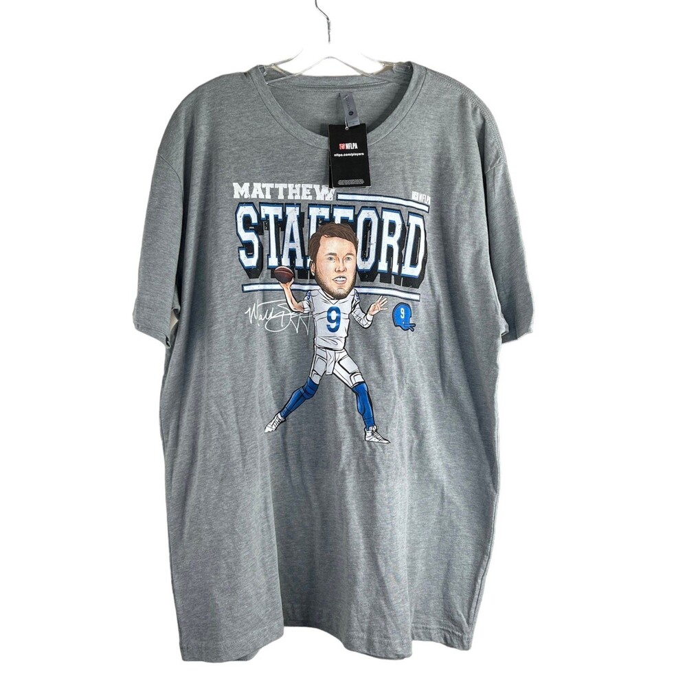 NWT NFL Gray Rams Matthew Stafford Cartoon Size XL #314